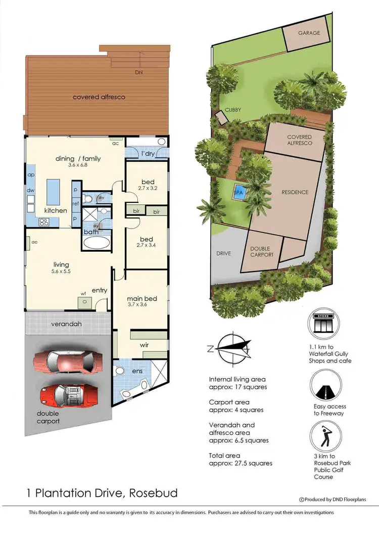 Floorplan of Homely house listing, 1 Plantation Drive, Rosebud VIC 3939