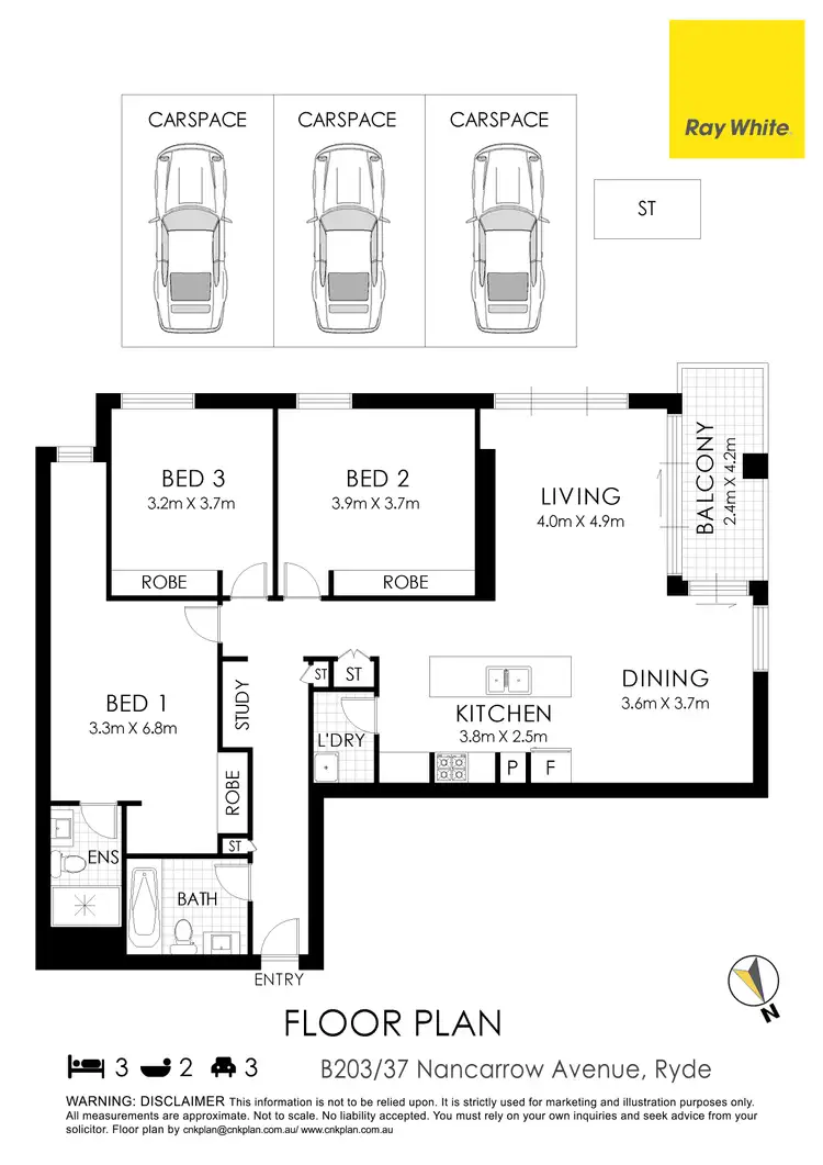 Floorplan of Homely apartment listing, B203/37 Nancarrow Avenue, Meadowbank NSW 2114