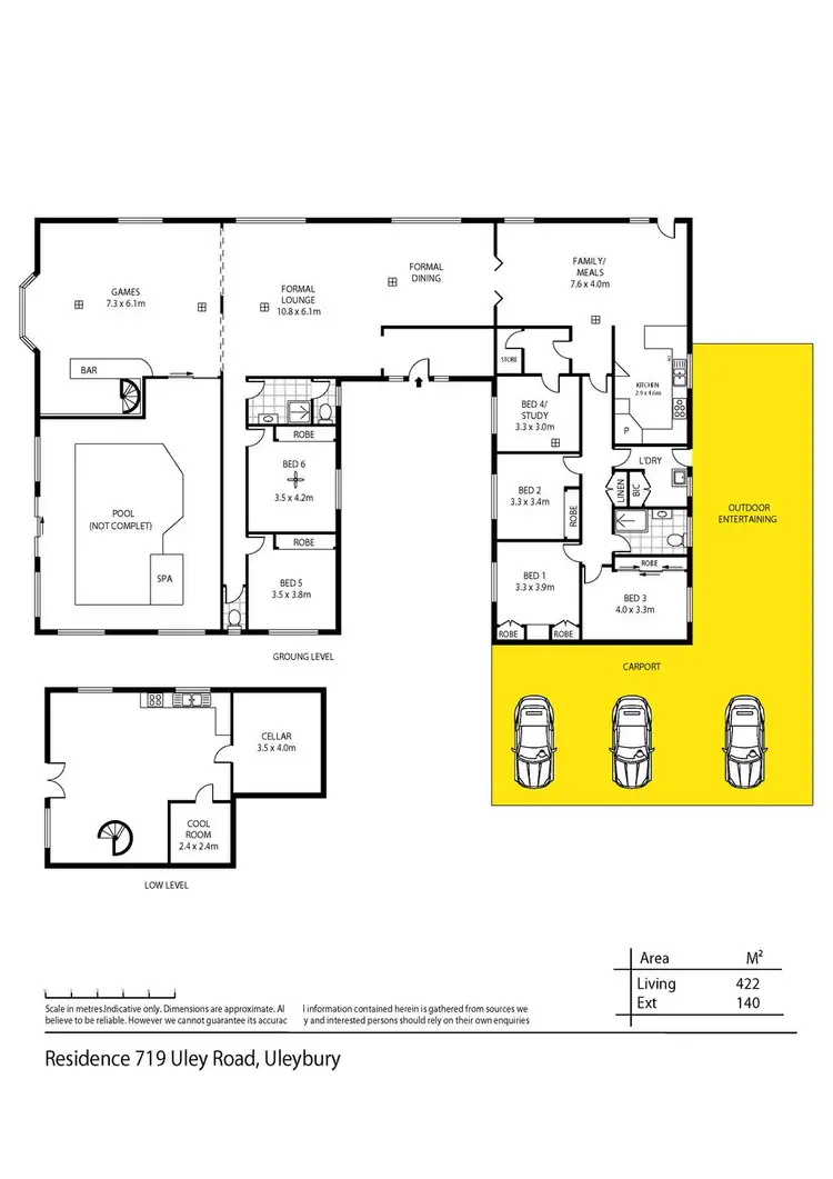 Floorplan of Homely rural property listing, 719 Uley Road, Uleybury SA 5114
