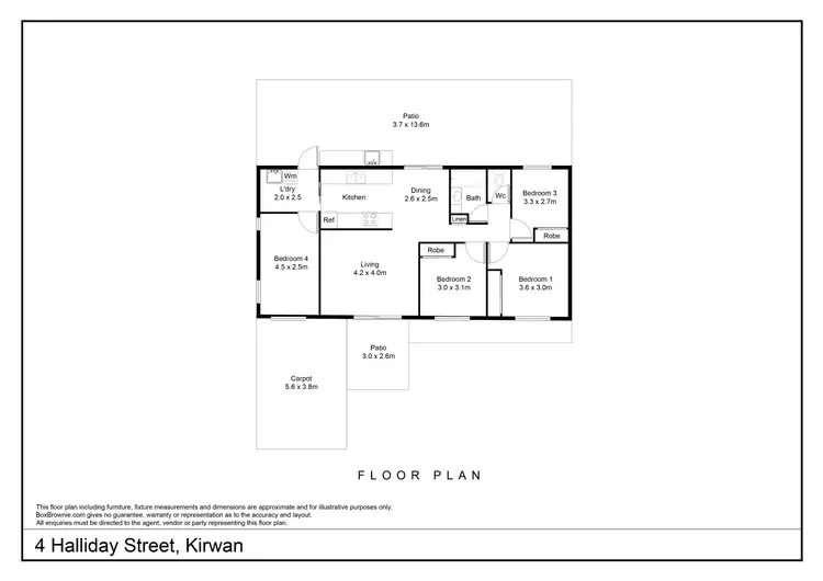 Floorplan of Homely house listing, 4 Halliday Street, Kirwan QLD 4817