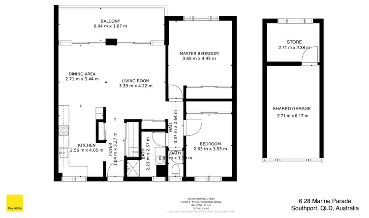Floorplan of Homely unit listing, 6/28 Marine Parade, Southport QLD 4215
