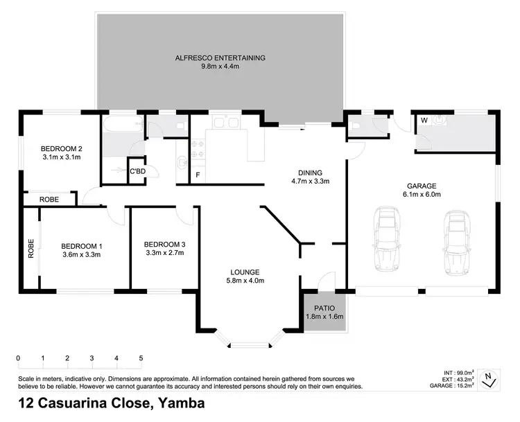 Floorplan of Homely house listing, 12 Casuarina Close, Yamba NSW 2464