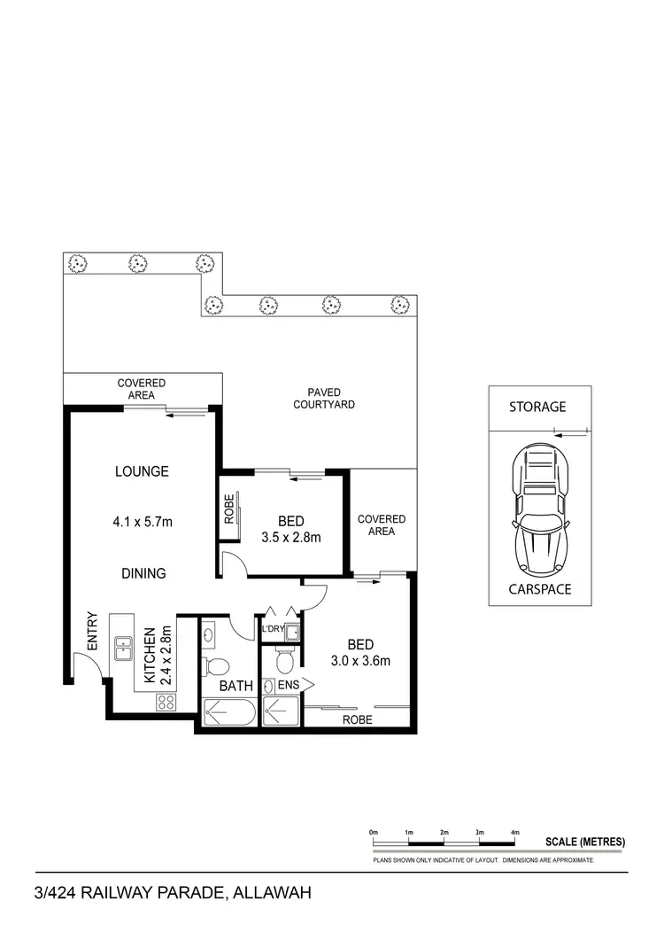 Floorplan of Homely unit listing, 3/424 Railway Parade, Allawah NSW 2218