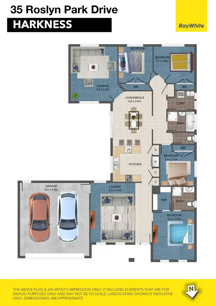 Floorplan of Homely house listing, 35 Roslyn Park Drive, Harkness VIC 3337