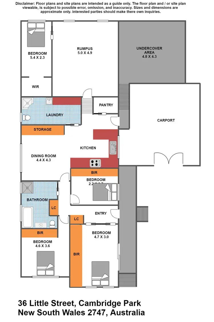 Floorplan of Homely house listing, 36 Little Street, Cambridge Park NSW 2747