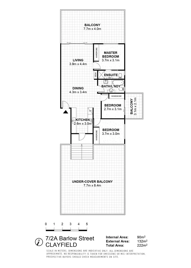 Floorplan of Homely apartment listing, 7/2A Barlow Street, Clayfield QLD 4011