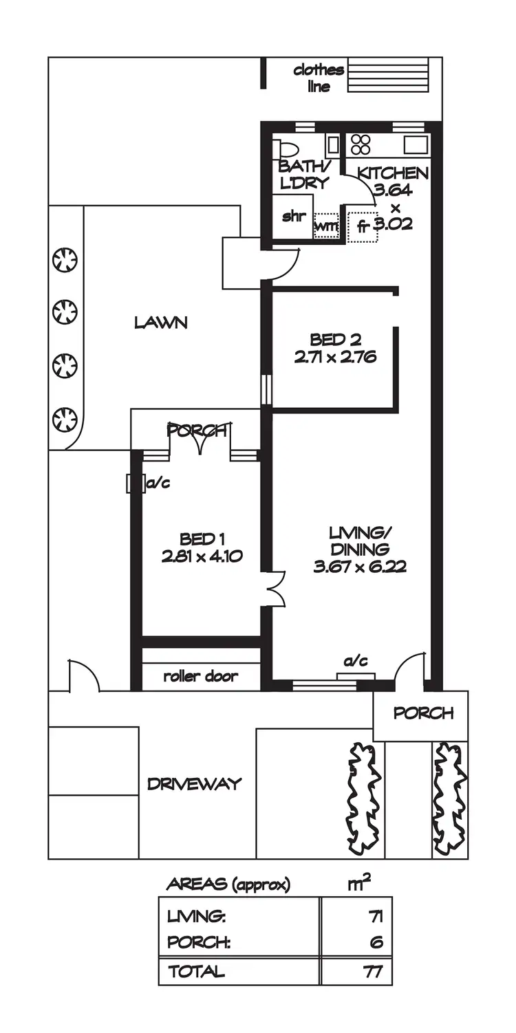 Floorplan of Homely house listing, 1/13 High Street, Cheltenham SA 5014