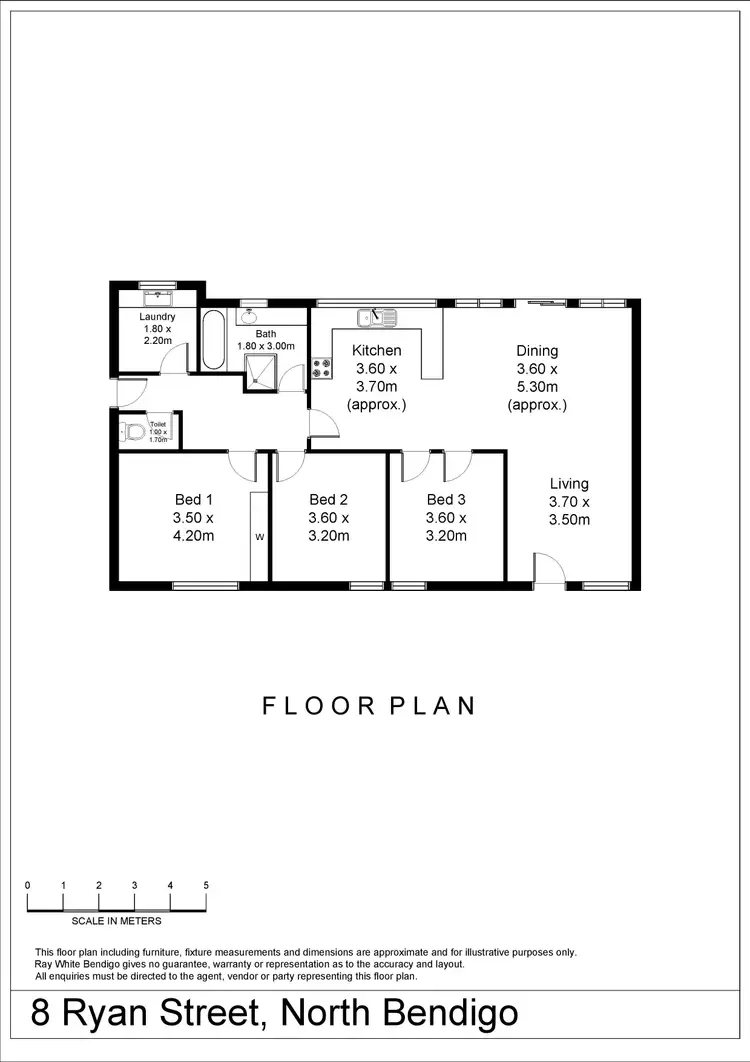 Floorplan of Homely house listing, 8 Ryan Street, North Bendigo VIC 3550