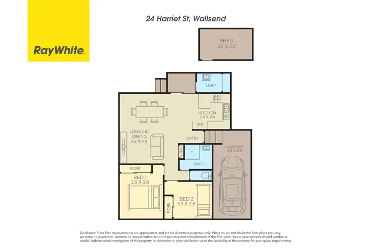 Floorplan of Homely house listing, 24 Harriet Street, Wallsend NSW 2287