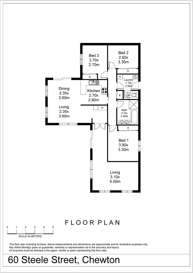 Floorplan of Homely house listing, 60 Steele Street, Chewton VIC 3451