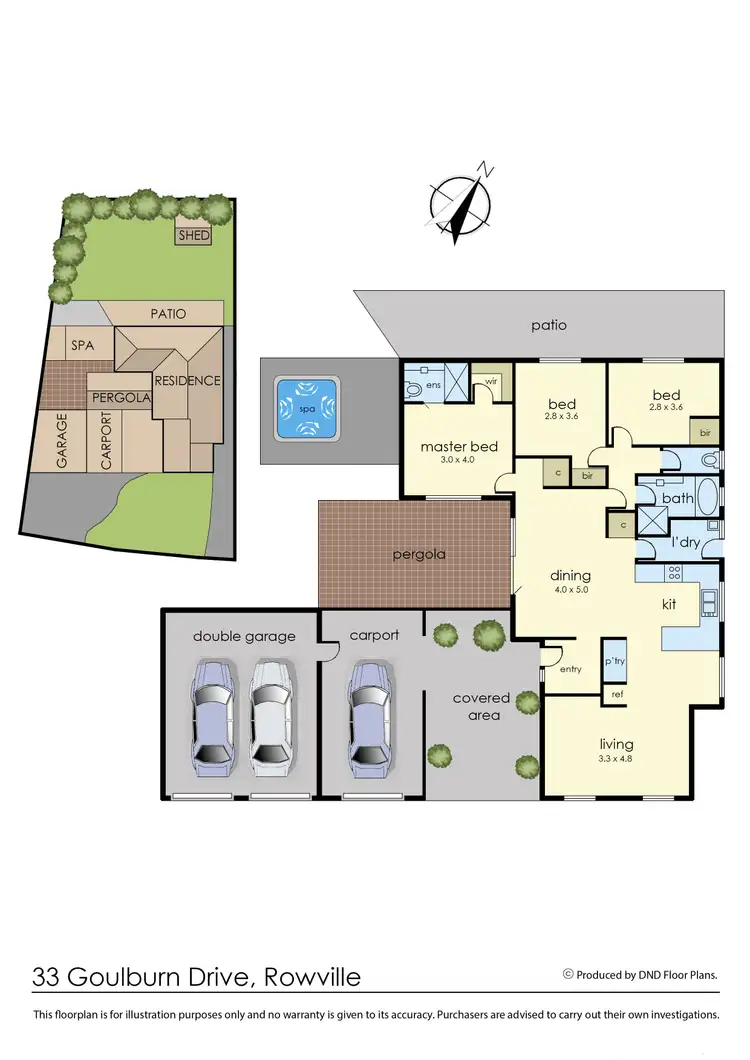 Floorplan of Homely house listing, 33 Goulburn Drive, Rowville VIC 3178