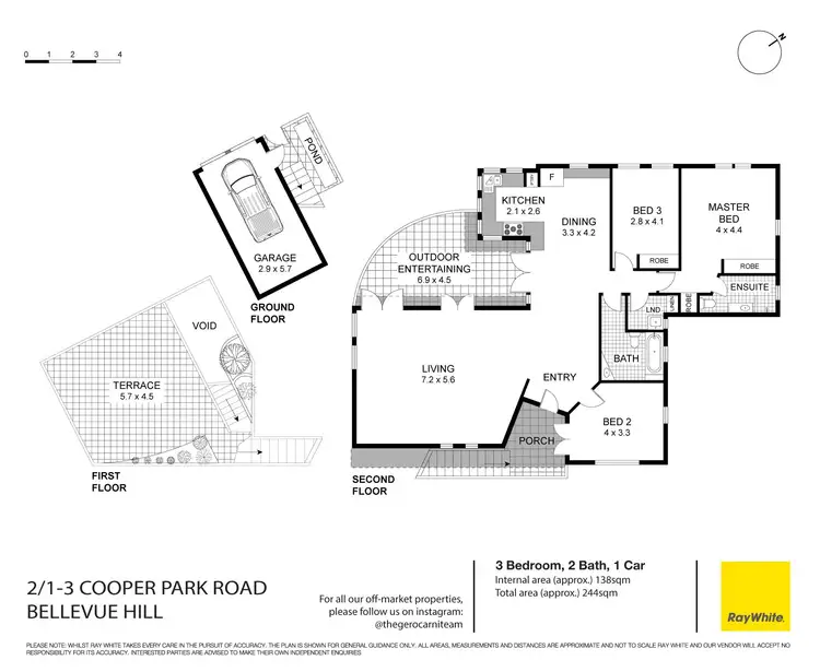 Floorplan of Homely semi-detached listing, 2/1-3 Cooper Park Road, Bellevue Hill NSW 2023