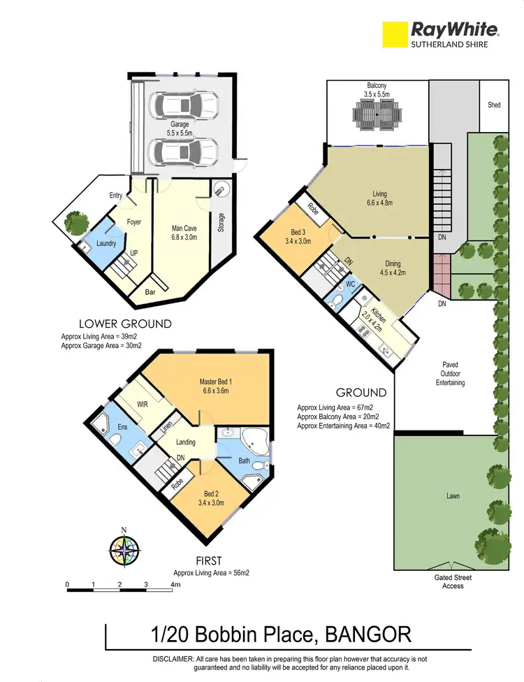 Floorplan of Homely townhouse listing, 1/20 Bobbin Place, Bangor NSW 2234