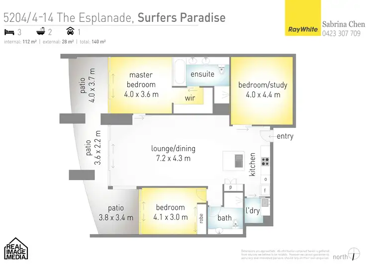 Floorplan of Homely apartment listing, 5204 "Soul"/4-14 The Esplanade, Surfers Paradise QLD 4217