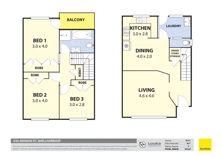 Floorplan of Homely semi-detached listing, 4/49 Addison Street, Shellharbour NSW 2529