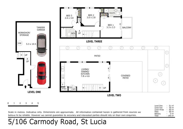 Floorplan of Homely townhouse listing, 5/106 Carmody Road, St Lucia QLD 4067