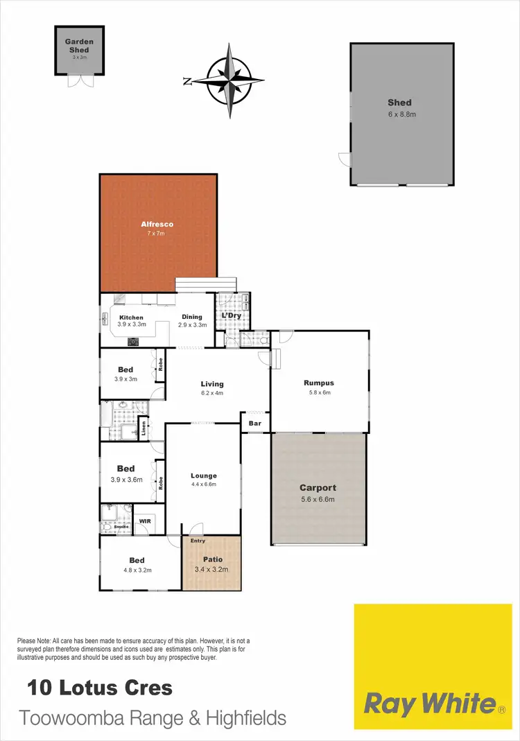 Floorplan of Homely house listing, 10 Lotus Crescent, Centenary Heights QLD 4350