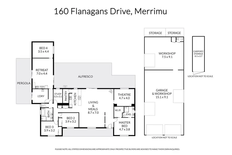 Floorplan of Homely house listing, 160 Flanagans Drive, Merrimu VIC 3340