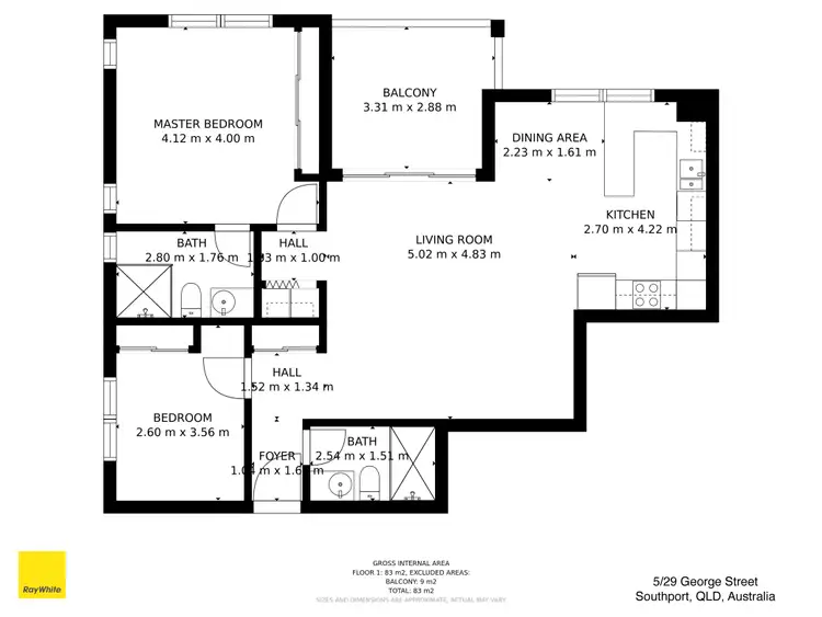 Floorplan of Homely unit listing, 5/29 George Street, Southport QLD 4215