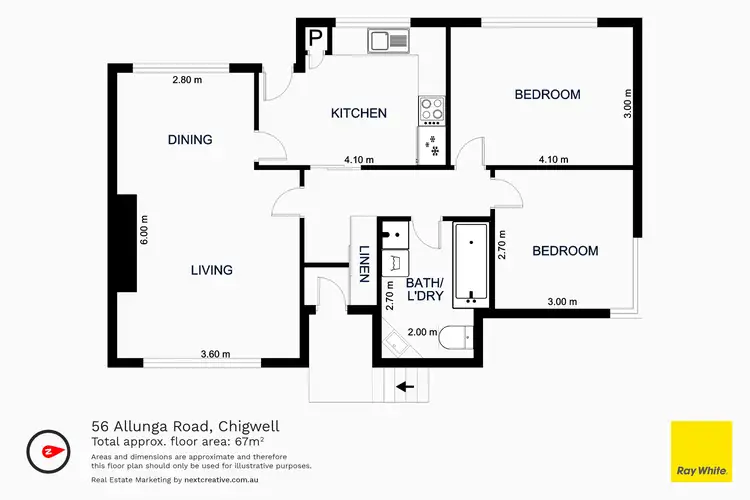 Floorplan of Homely house listing, 56 Allunga Road, Chigwell TAS 7011
