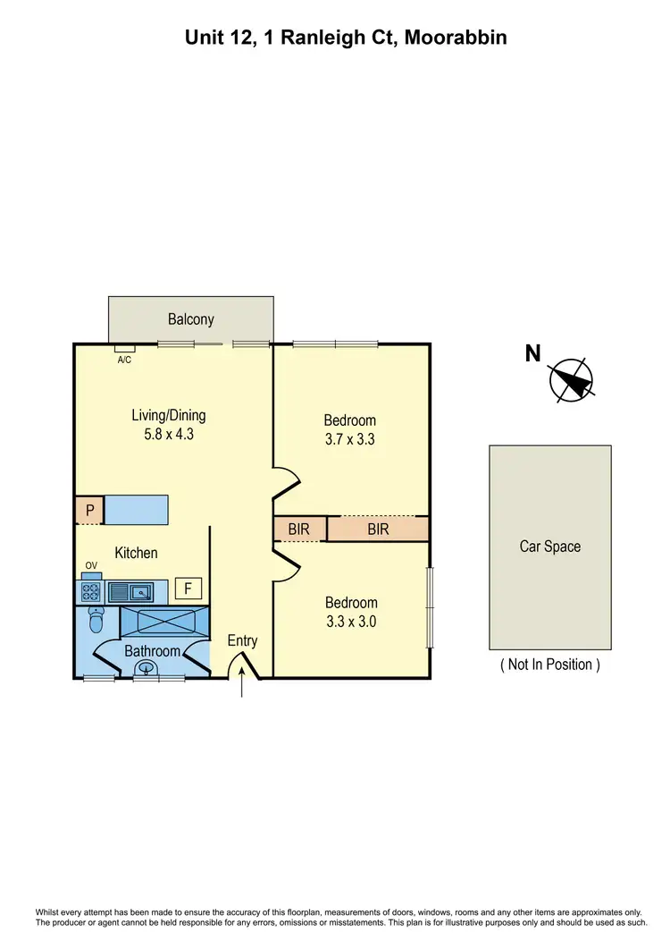 Floorplan of Homely apartment listing, 12/1 Ranleigh Court, Moorabbin VIC 3189