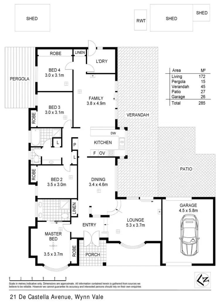 Floorplan of Homely house listing, 21 De Castella Avenue, Wynn Vale SA 5127