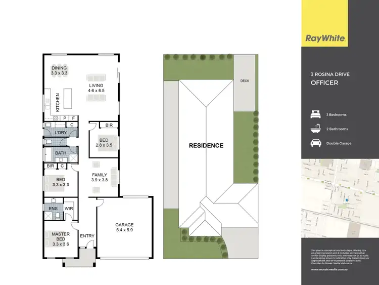 Floorplan of Homely house listing, 3 Rosina Drive, Officer VIC 3809