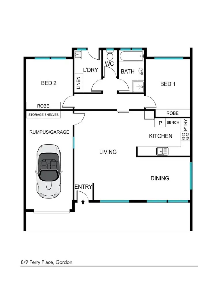 Floorplan of Homely townhouse listing, 8/9 Ferry Place, Gordon ACT 2906