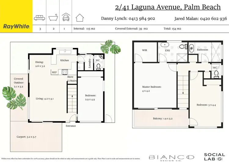 Floorplan of Homely semi-detached listing, 2/41 Laguna Avenue, Palm Beach QLD 4221