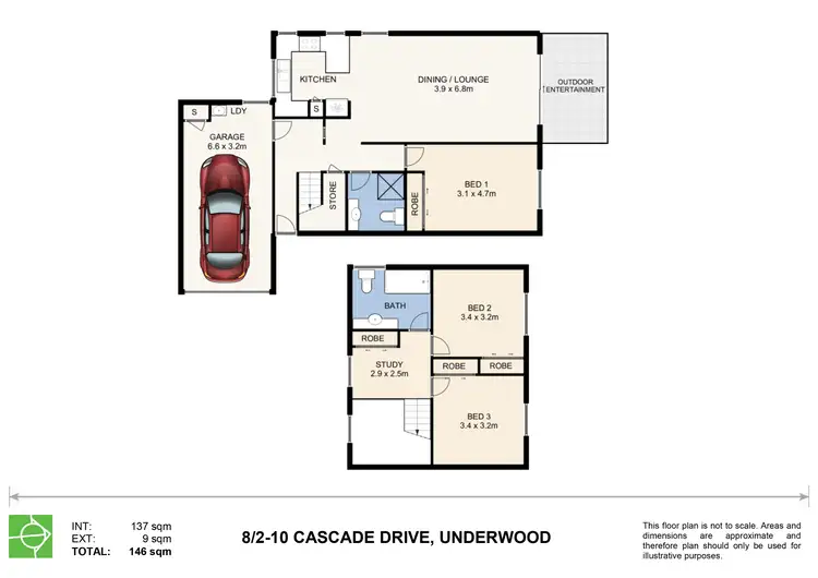 Floorplan of Homely townhouse listing, 8/1 Cascade Drive, Underwood QLD 4119