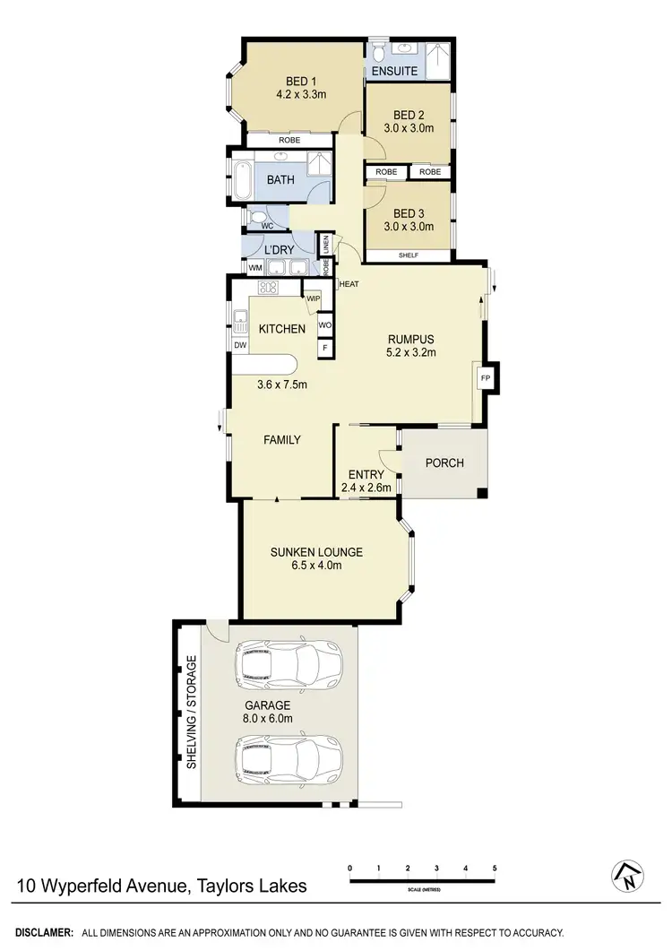 Floorplan of Homely house listing, 10 Wyperfeld Avenue, Taylors Lakes VIC 3038