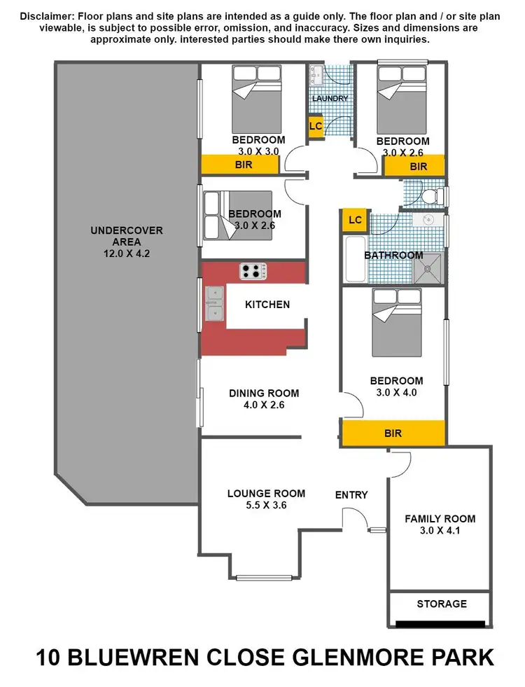 Floorplan of Homely house listing, 10 Bluewren Close, Glenmore Park NSW 2745