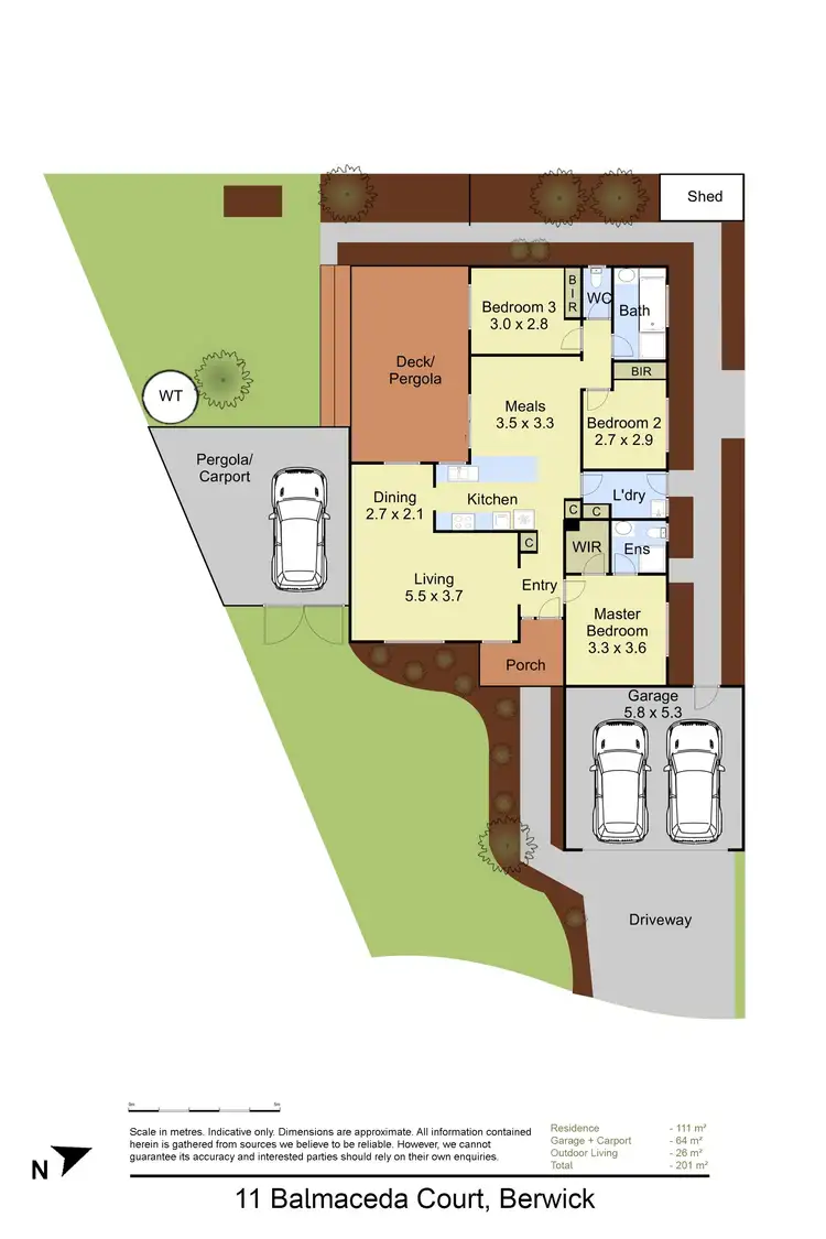 Floorplan of Homely house listing, 11 Balmaceda Court, Berwick VIC 3806
