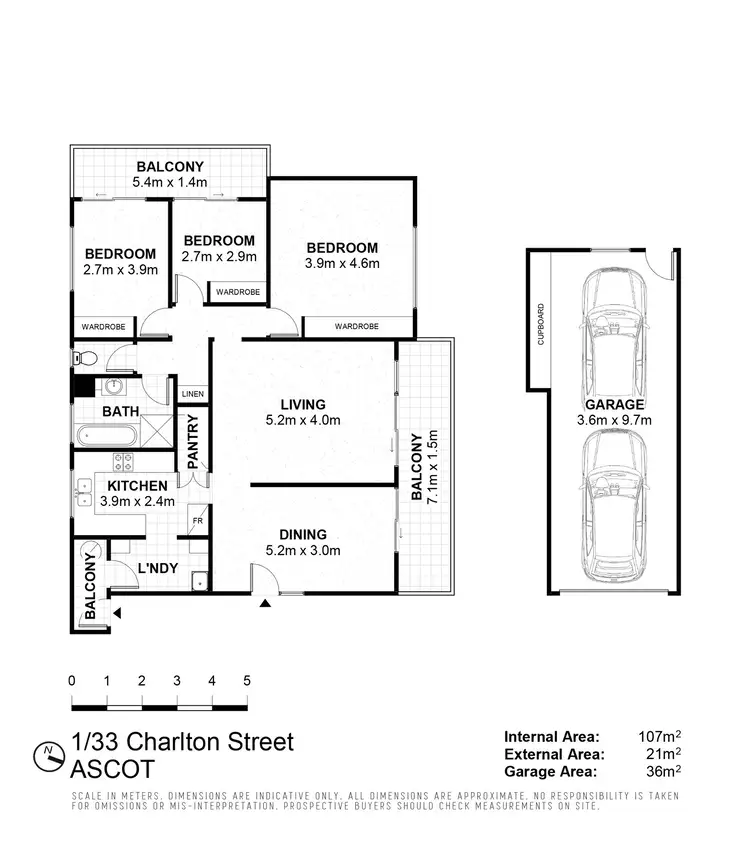Floorplan of Homely apartment listing, 1/33 Charlton Street, Ascot QLD 4007