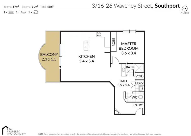 Floorplan of Homely apartment listing, 3/16 Waverley Street, Southport QLD 4215