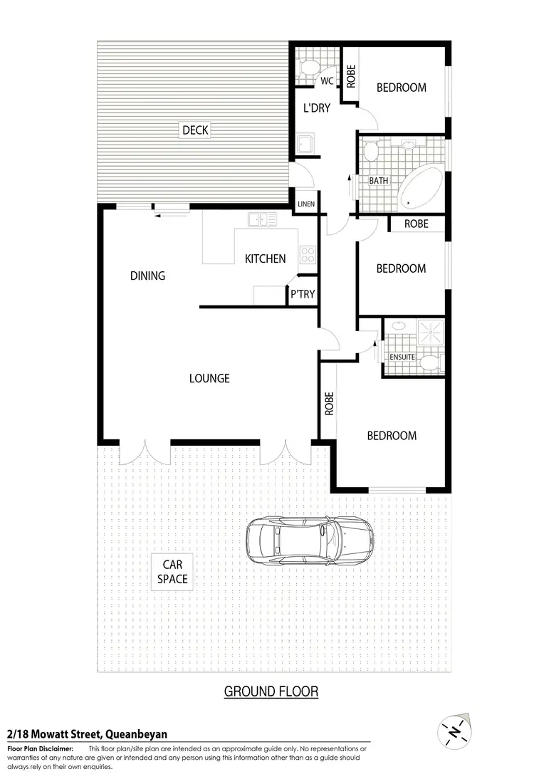 Floorplan of Homely townhouse listing, 2/18 Mowatt Street, Queanbeyan East NSW 2620