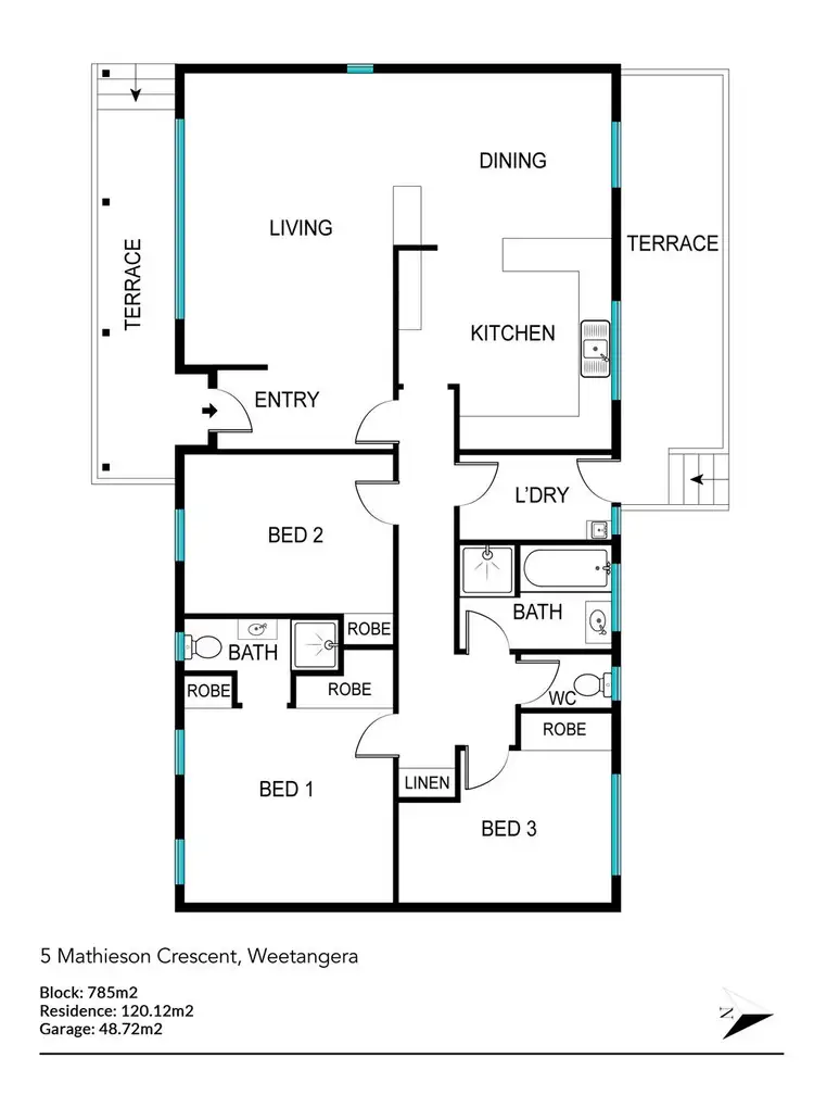 Floorplan of Homely house listing, 5 Mathieson Crescent, Weetangera ACT 2614