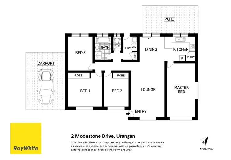 Floorplan of Homely house listing, 2 Moonstone Drive, Urangan QLD 4655