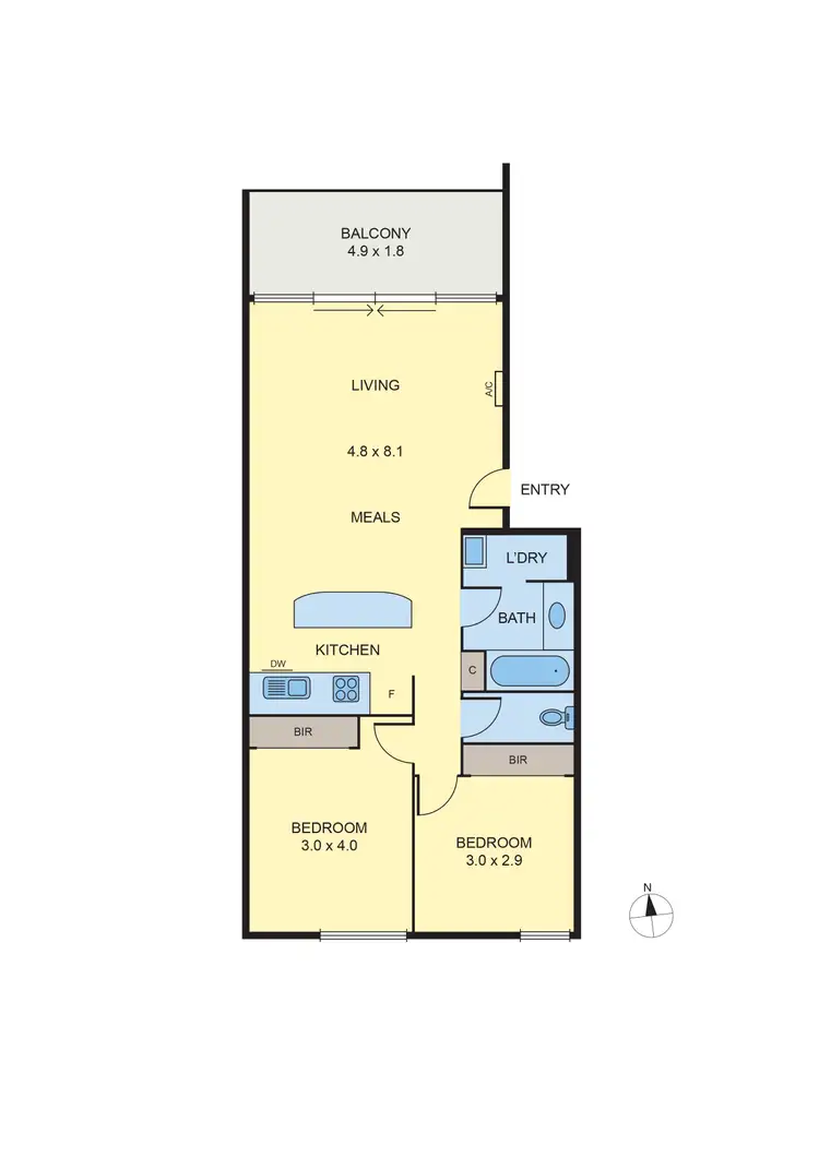 Floorplan of Homely apartment listing, 17/70-74 Brunswick Road, Brunswick VIC 3056