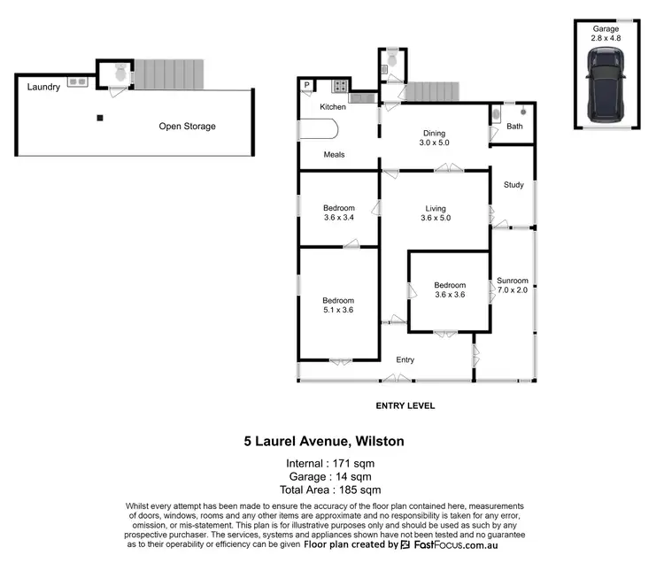 Floorplan of Homely house listing, 5 Laurel Avenue, Wilston QLD 4051
