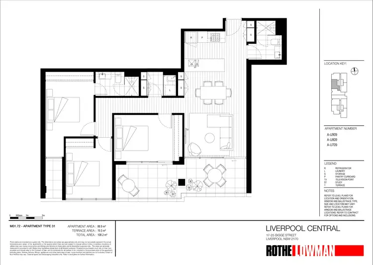 Floorplan of Homely apartment listing, A809/19-25 Bigge Street, Liverpool NSW 2170