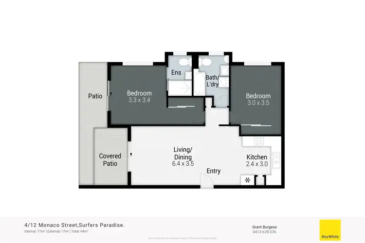 Floorplan of Homely apartment listing, 4/12 Monaco Street, Surfers Paradise QLD 4217