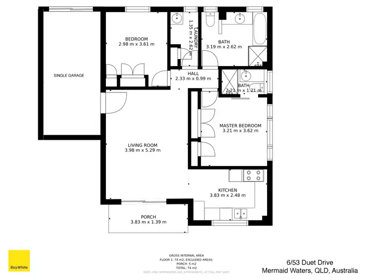 Floorplan of Homely apartment listing, 6/53 Duet Drive, Mermaid Waters QLD 4218