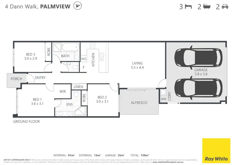 Floorplan of Homely house listing, 4 Dann Walk, Palmview QLD 4553