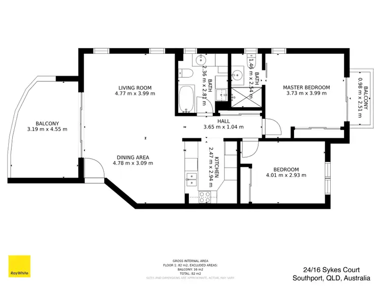 Floorplan of Homely house listing, 24/16-26 Sykes Court, Southport QLD 4215