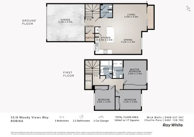 Floorplan of Homely house listing, 55/8 Woody Views Way, Robina QLD 4226