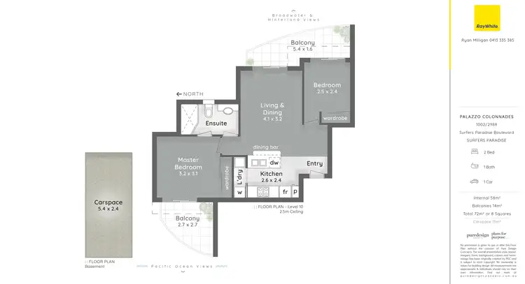 Floorplan of Homely apartment listing, 1002/2988 Surfers Paradise Boulevard, Surfers Paradise QLD 4217