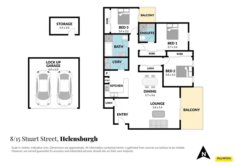 Floorplan of Homely apartment listing, 8/15 Stuart Street, Helensburgh NSW 2508