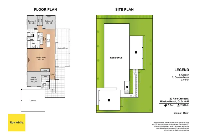 Floorplan of Homely house listing, 22 Rise Crescent, Mission Beach QLD 4852