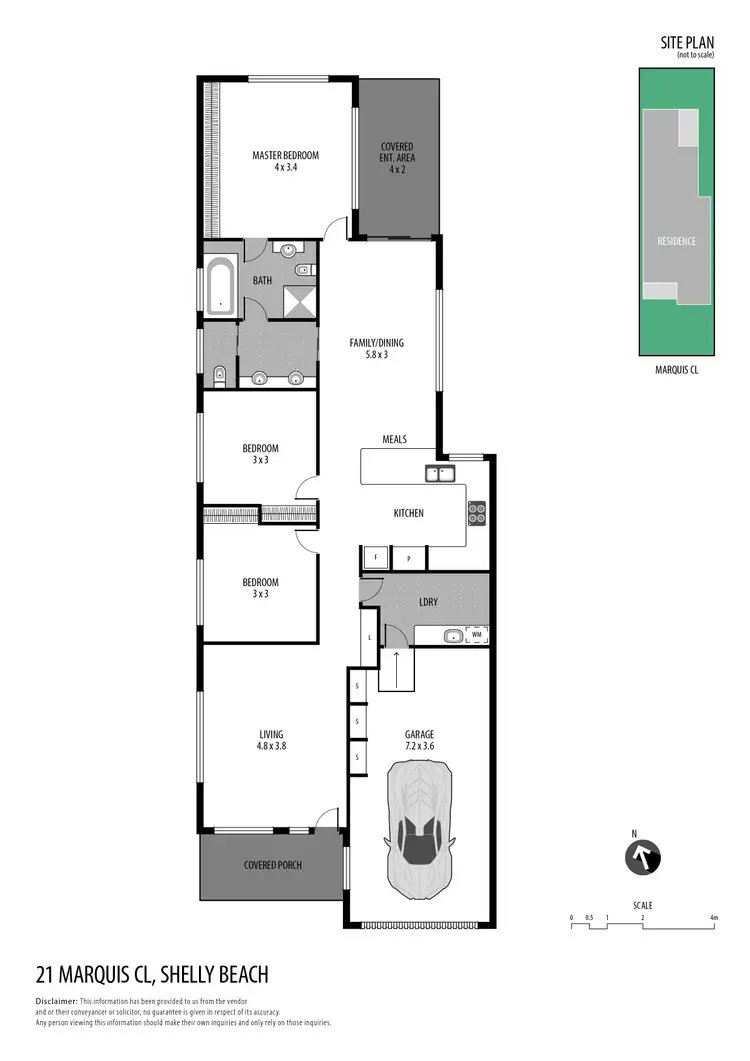 Floorplan of Homely semi-detached listing, 21 Marquis Close, Shelly Beach NSW 2261